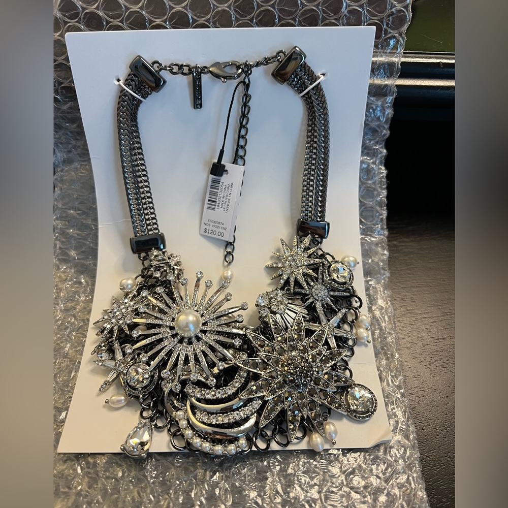 NWT WHBM Crystal Celestial Statement Necklace
